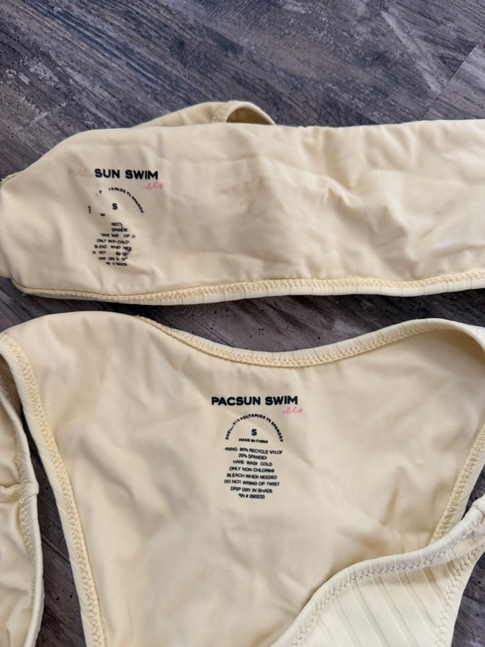 PacSun Ribbed Yellow Bikini Set - Picture 3 of 3